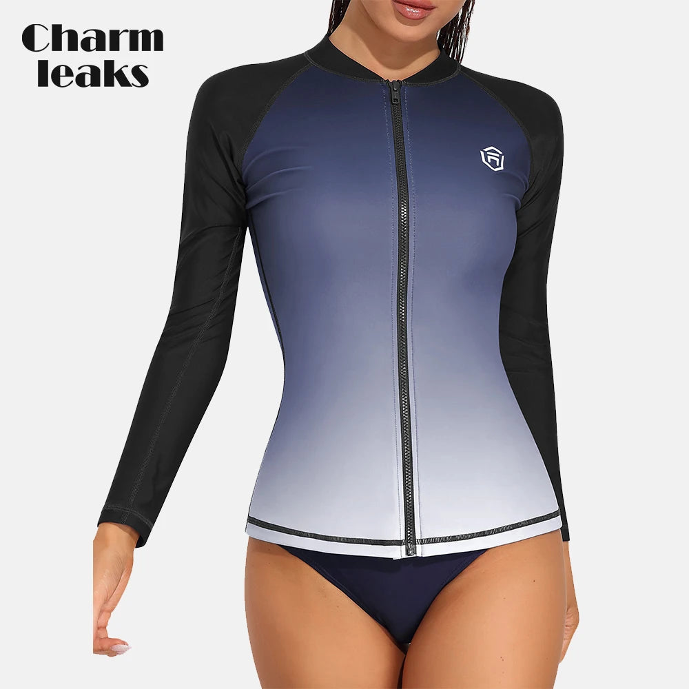 Charmleaks Women’s Rash Guard – UPF 50+ Sun Protection for Active Outd ...