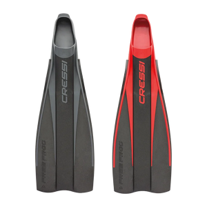 Cressi Free Frog Scuba Diving Fins - High-performance diving fins with a sleek design, below-blade foot pocket for increased thrust, durable polypropylene construction, and ergonomic full-foot pocket for ultimate comfort. Perfect for scuba divers of all levels.