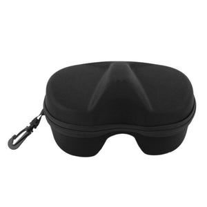 Reiz Micro-Fiber Scuba Mask Case, waterproof with padded interior, durable outer shell, strap hook, lanyard, water-resistant zipper, and ventilated design; compact and protective, ideal for storing and transporting scuba masks for snorkelers and divers.